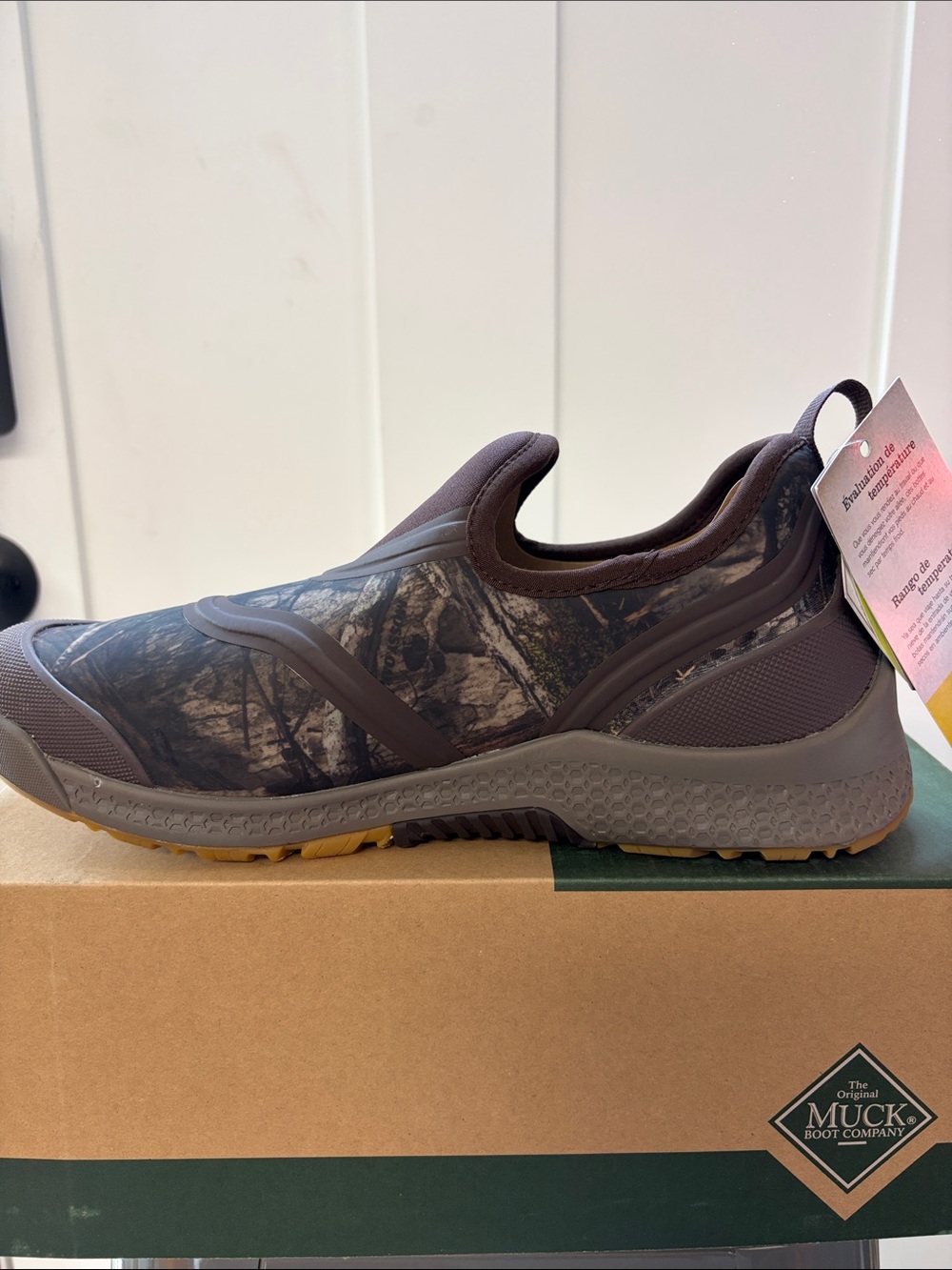 Men's Muck Boot Co. Outscape Low Mossy Oak Neoprene Bootie - Brown Waterproof